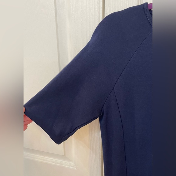 GAP, NWT, Sz M “Fit & Flair Dress” Rich Navy Blue, Soft & Warm. - Picture 5 of 12